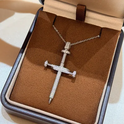 Independent Designer Nail Cross Necklace
