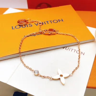 LV Latest Rose Gold Single Diamond Smooth Bracelet