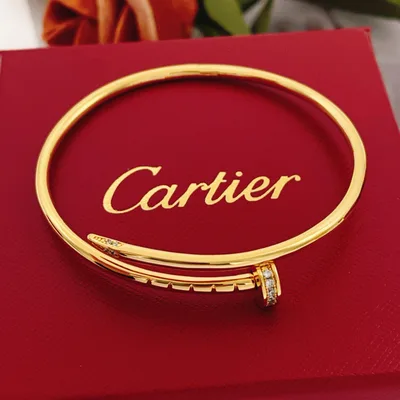 Cartie Cartier Style Gold Diamond Nail Bracelet