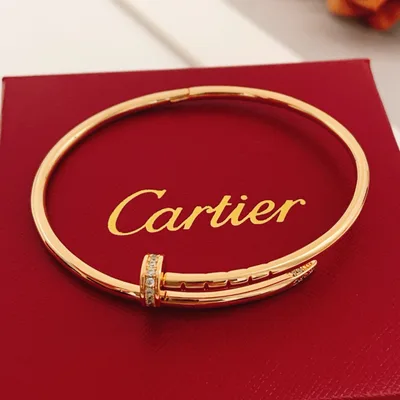 Cartier Rose Gold Diamond Nail Bracelet