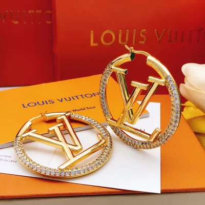 LV Style Round Diamond Studded Brass
