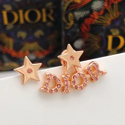 Dio* Rose Gold Color Diamond Star Earrings
