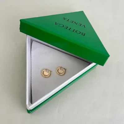 Bottega Veneta BV Earrings Metallic Design