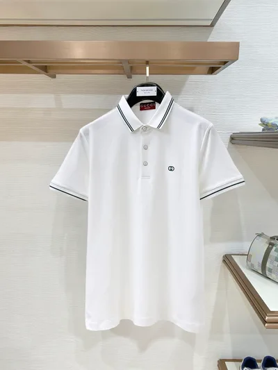 Gucci 2026SS Summer New Letter Logo Men's Polo Shirt