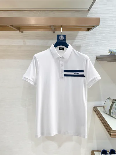 BOSS 2026SS Summer New Letter Logo Men's Polo Shirt