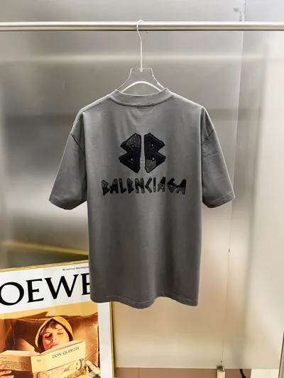BAL Paris 2026SS Washed Distressed T-Shirt