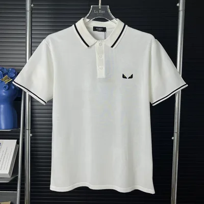 FENDI Monster Eye Knit Polo Short Sleeve