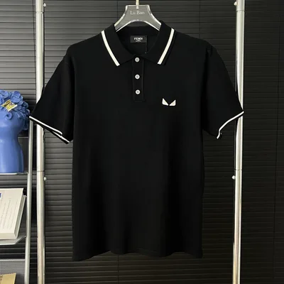 FENDI 25SS Monster Eye Knit Polo Short Sleeve