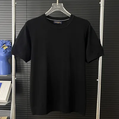Louis Vuitton Monogram Print Knit Short Sleeve T-Shirt