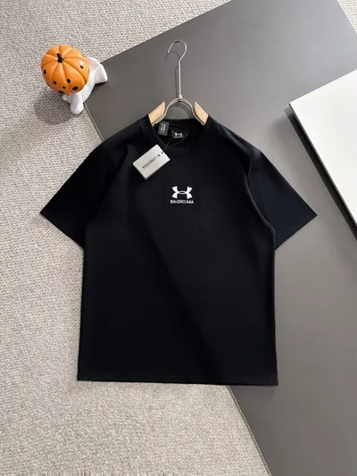 Balenciaga Black Cotton Tee
