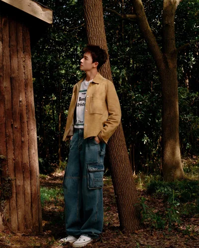 Dior Style CD Pocket Embroidered Cargo Denim Pants