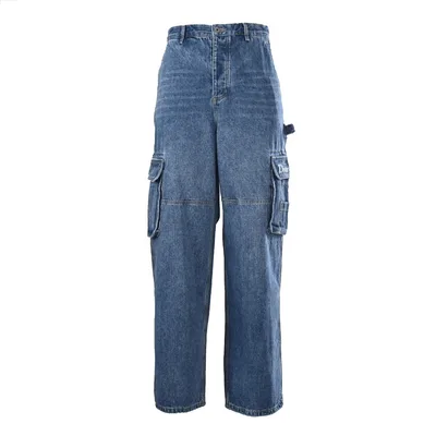 Dior Embroidered Pocket Carpenter Denim Pants - Loose Fit
