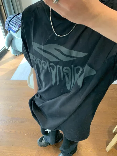 Balenciaga Style Liquefaction Print Short Sleeve T-Shirt