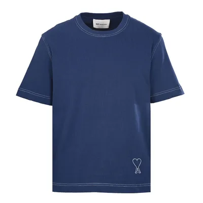 AMI PARIS Stitched Heart Outline ADC Box Tee