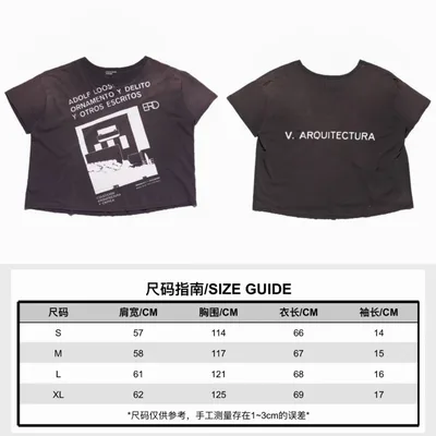 Summer New Arrival Distressed Washed Short Sleeve T-Shirt