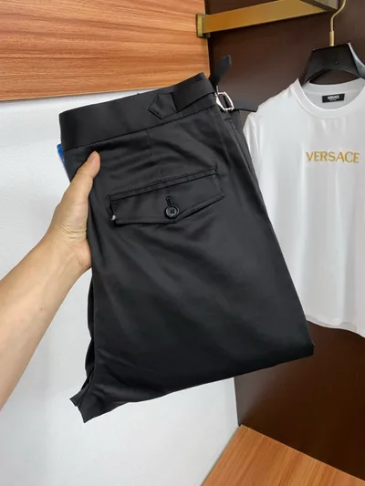 Tailored Tencel Cotton Blend Casual Trousers