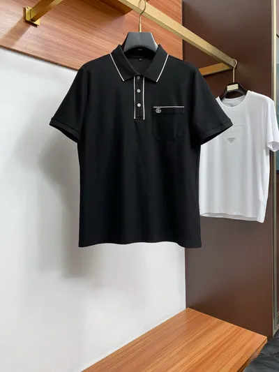Emblem-Embroidered Italian-Style Polo Shirt