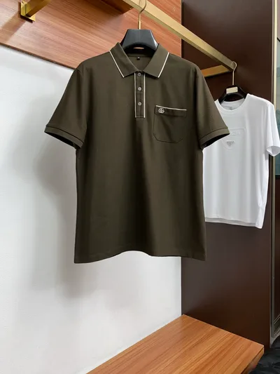 Emblem-Embroidered Italian-Style Polo Shirt