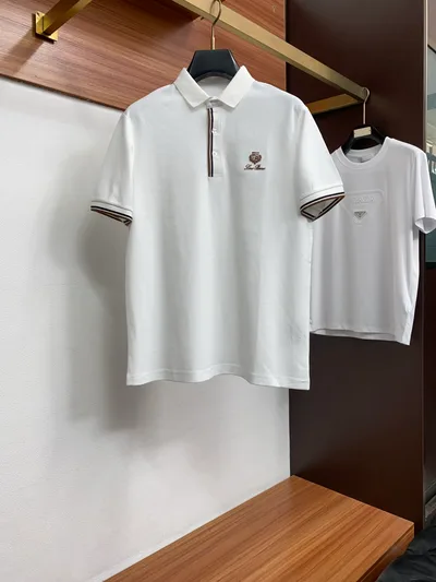 Classic Fashion Spread Collar Short Sleeve Polo Shirt