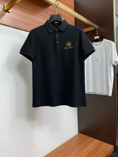 LP 2026 Collection - Embroidered Crest Polo Shirt in Fine Pique Cotton