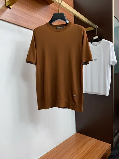 LP 2026 New Arrival Men's Minimalist Crew Neck Short Sleeve Knit T-Shirt