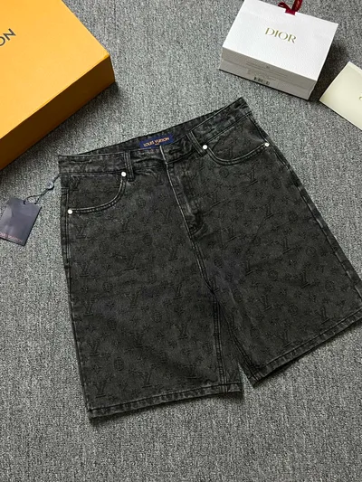 LV Denim Shorts Set