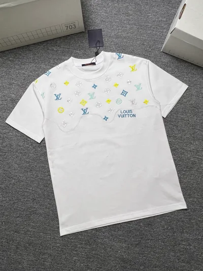 Louis vuitton/LV 26SS New Summer Round Neck Short Sleeve T-Shirt