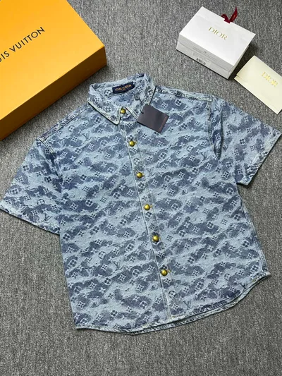 LV Denim Shirt Set