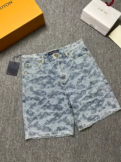 LV Denim Shorts Matching Set