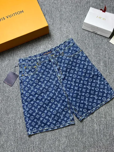 LV Denim Shorts Set
