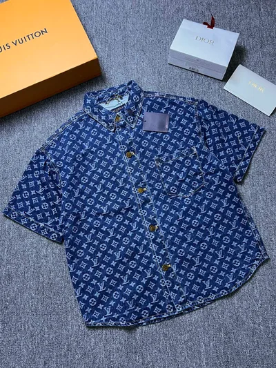 LV Denim Shirt Set