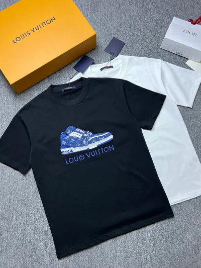Louis vuitton/LV 26SS Summer New Round Neck Short Sleeve T-Shirt
