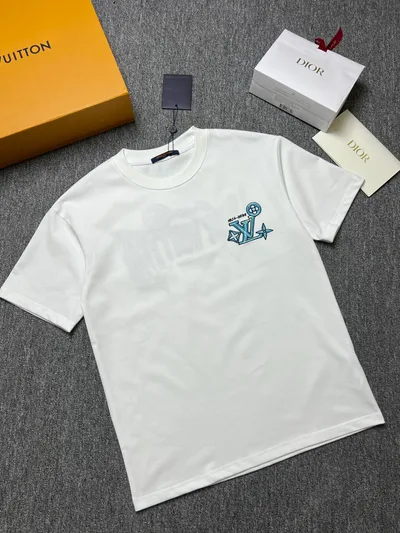 Louis vuitton/LV 26SS Summer New Round Neck Short Sleeve T-Shirt