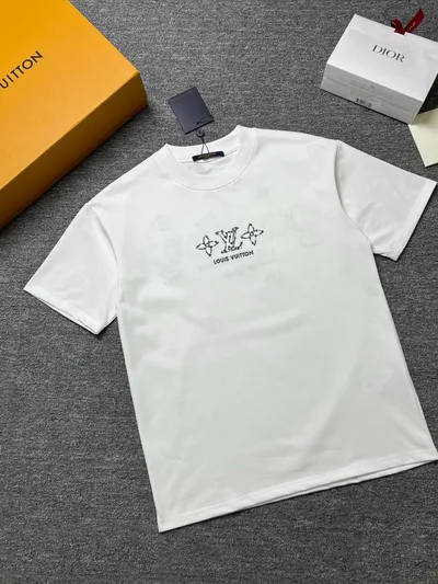 Louis vuitton/LV 26SS Summer New Round Neck Short Sleeve T-Shirt