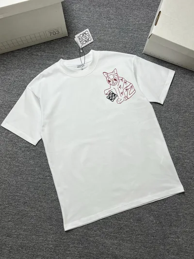LOEWE 26SS Summer New Round Neck Short Sleeve T-Shirt