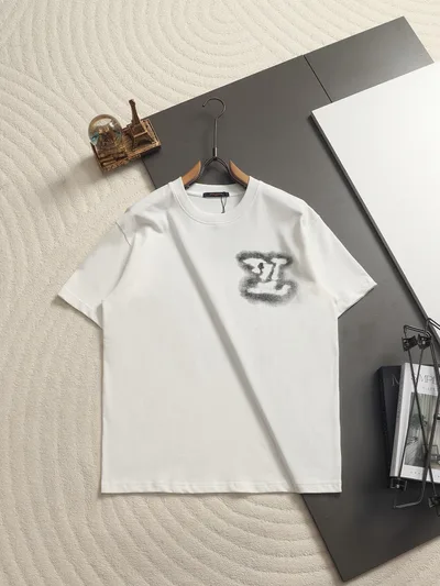 Louis Vuitton Runway Logo Letter Short Sleeve T-Shirt