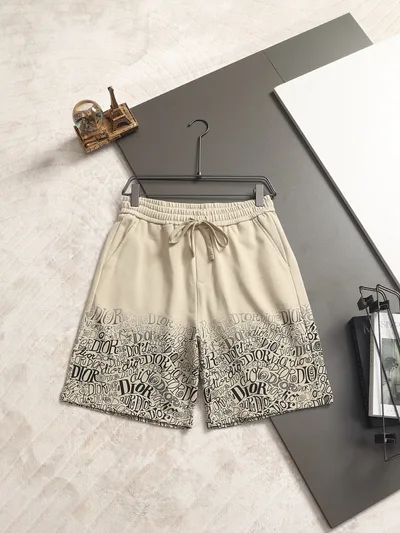 Dior Custom Letter Print Shorts