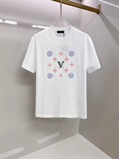 LV Color Embroidery Monogram Tee