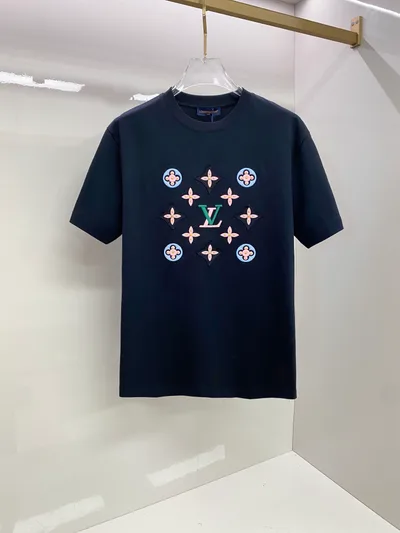 LV Color Embroidery Monogram Tee