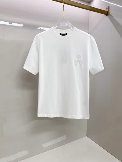 Chrome Hearts 2026SS Cross Leather Label Short Sleeve T-Shirt