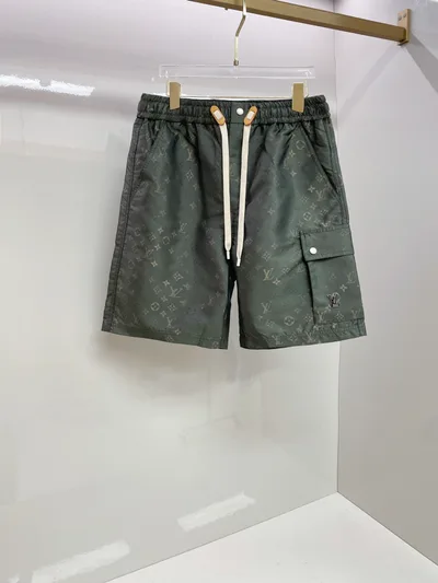 LV 2026SS Summer Limited Jacquard Cargo Shorts