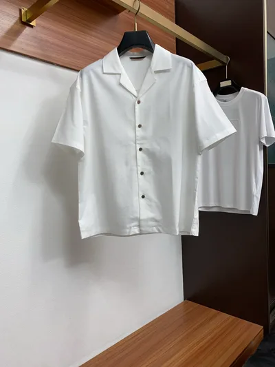 Zegna 2026 New Men's Casual Business Short Sleeve with Lapel