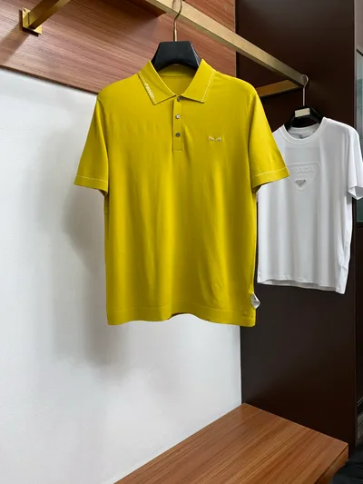 Fendi 2026 Men's Knit Short Sleeve Polo Shirt