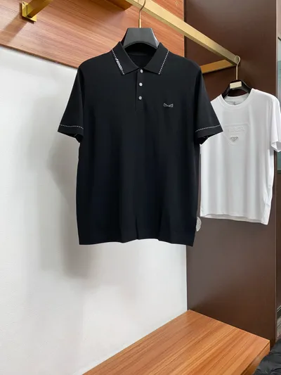 Fendi 2026 New Men's Knit Short Sleeve Polo Shirt