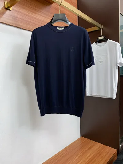 Hermès 2026 Knit Crew Neck Short Sleeve T-Shirt