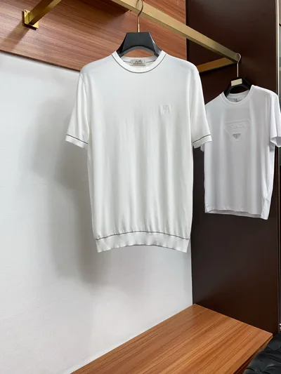 Hermès 2026 Knit Round Neck Short Sleeve T-Shirt