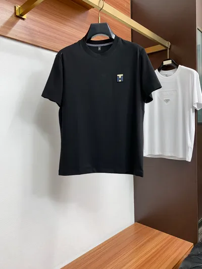 Hermès 2026 Spring/Summer Short Sleeve Liquid Ammonia Cotton Crew Neck T-Shirt