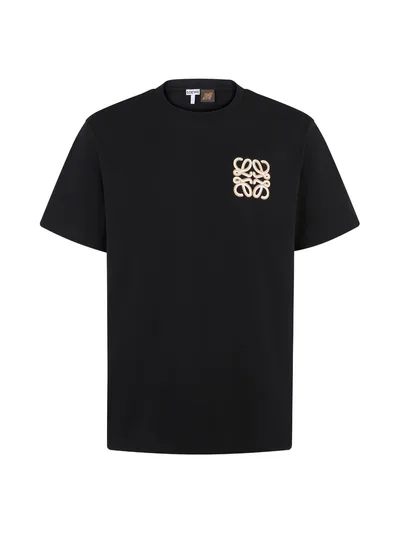 LOEWE 26SS Cotton Embroidered Logo Short Sleeve T-Shirt