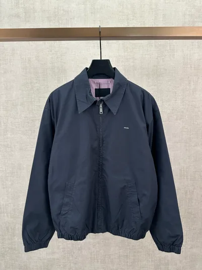 Prada Li Xian 25FW Cotton Long Sleeve Zip Drop Shoulder Jacket