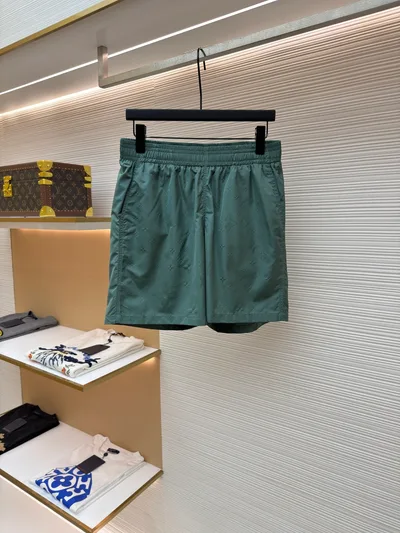 LOUIS VUITTON Dark Monogram Elastic Beach Shorts